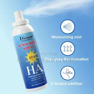 DISAAR Sunscreen Spray SPF50+ HA Hyaluronic Acid UVA/UVB 1