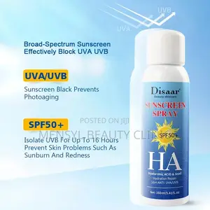 DISAAR Sunscreen Spray SPF50+ HA Hyaluronic Acid UVA/UVB 1