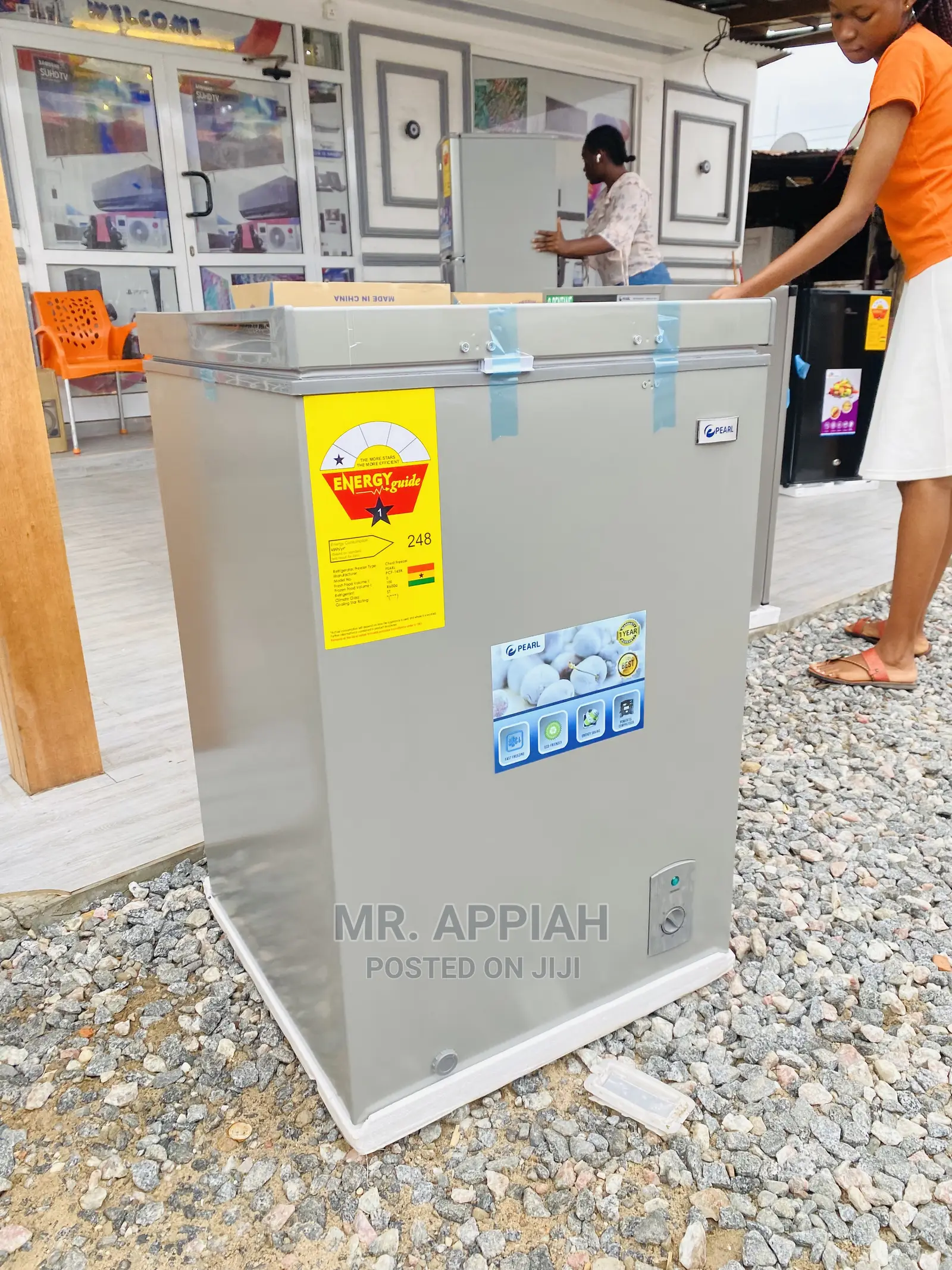 Durable Affordable Pearl 100L Chest Freezer(Pcf-)Gray