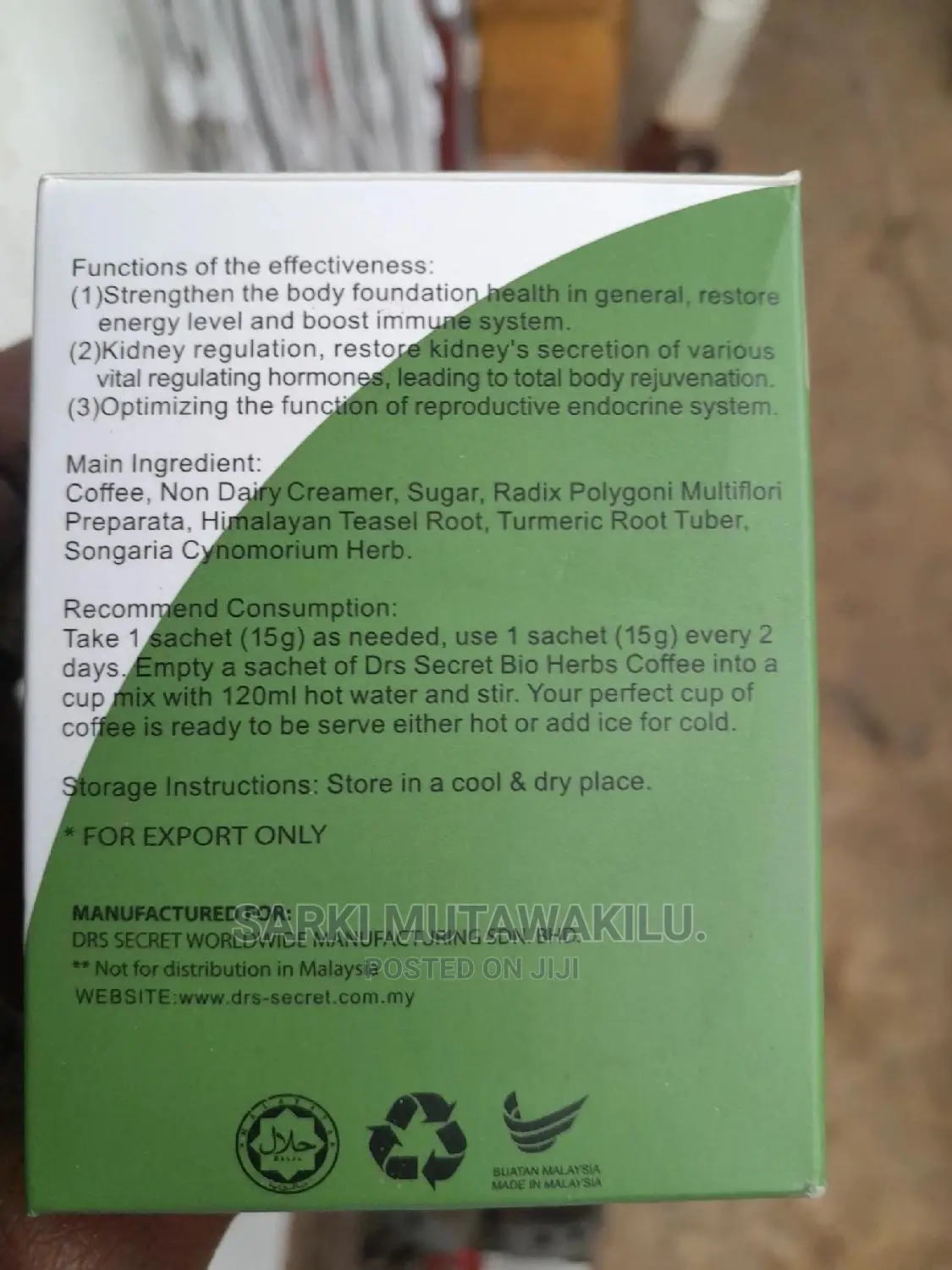 Bio Herbs Coffee.