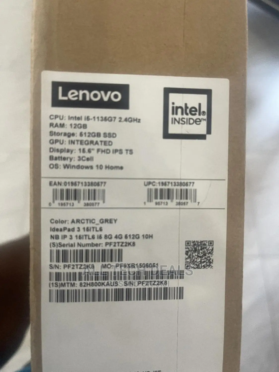 New Laptop Lenovo Ideapad 3 12GB Intel Core I5 SSD 512GB
