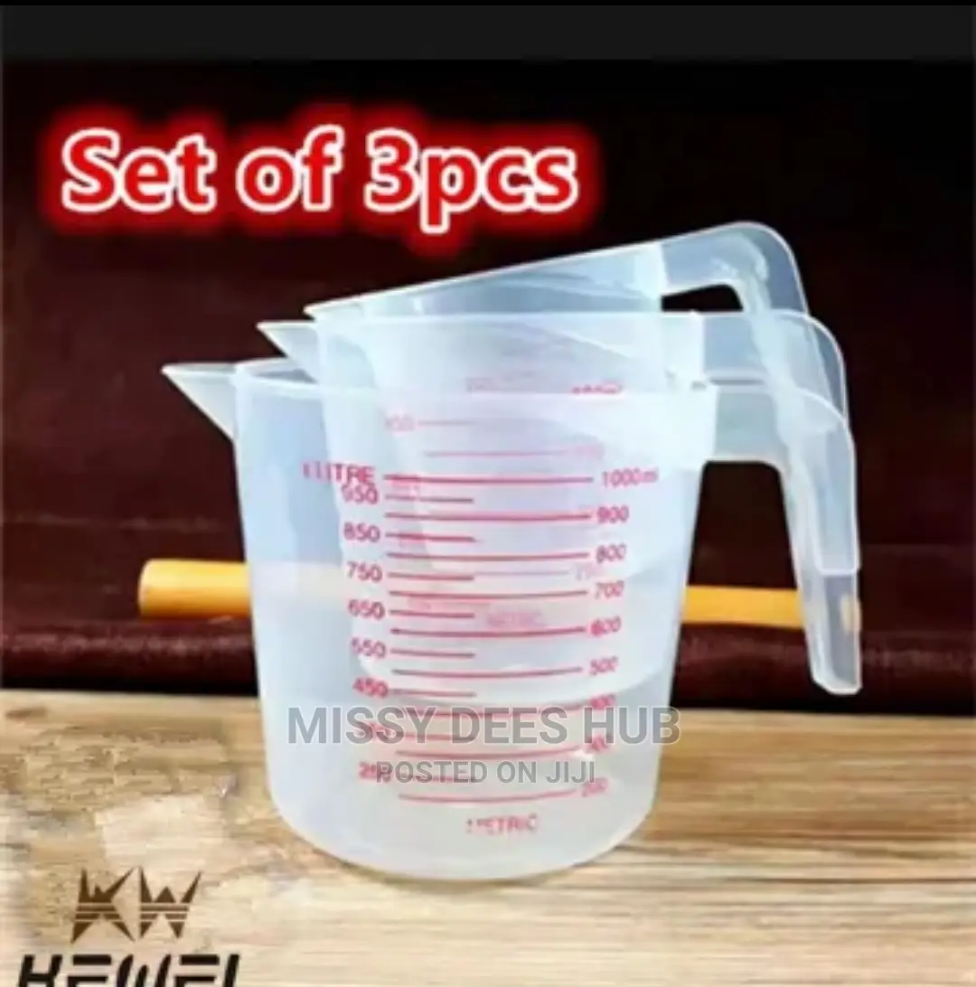 3pcs Plastic Measuring Cups Set