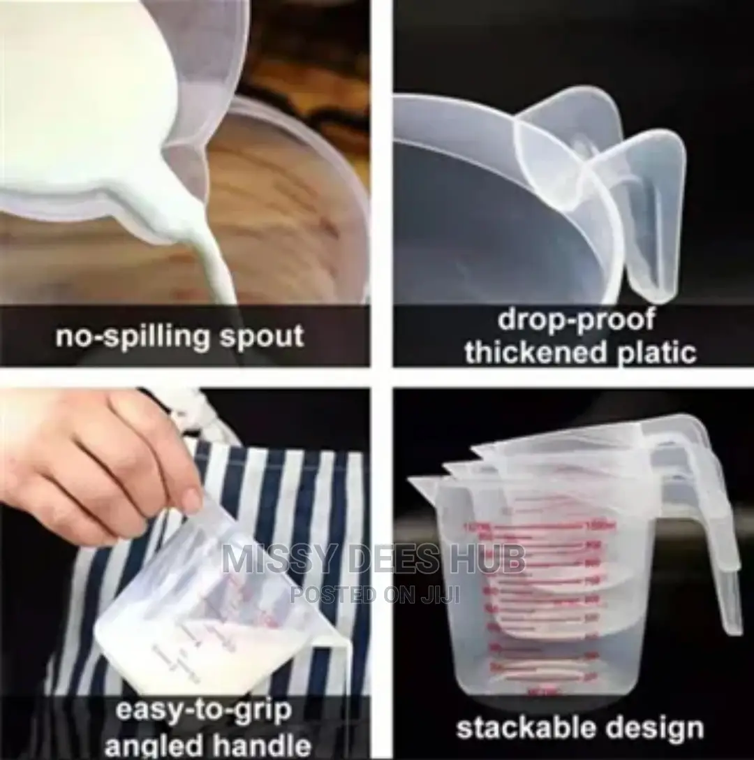 3pcs Plastic Measuring Cups Set