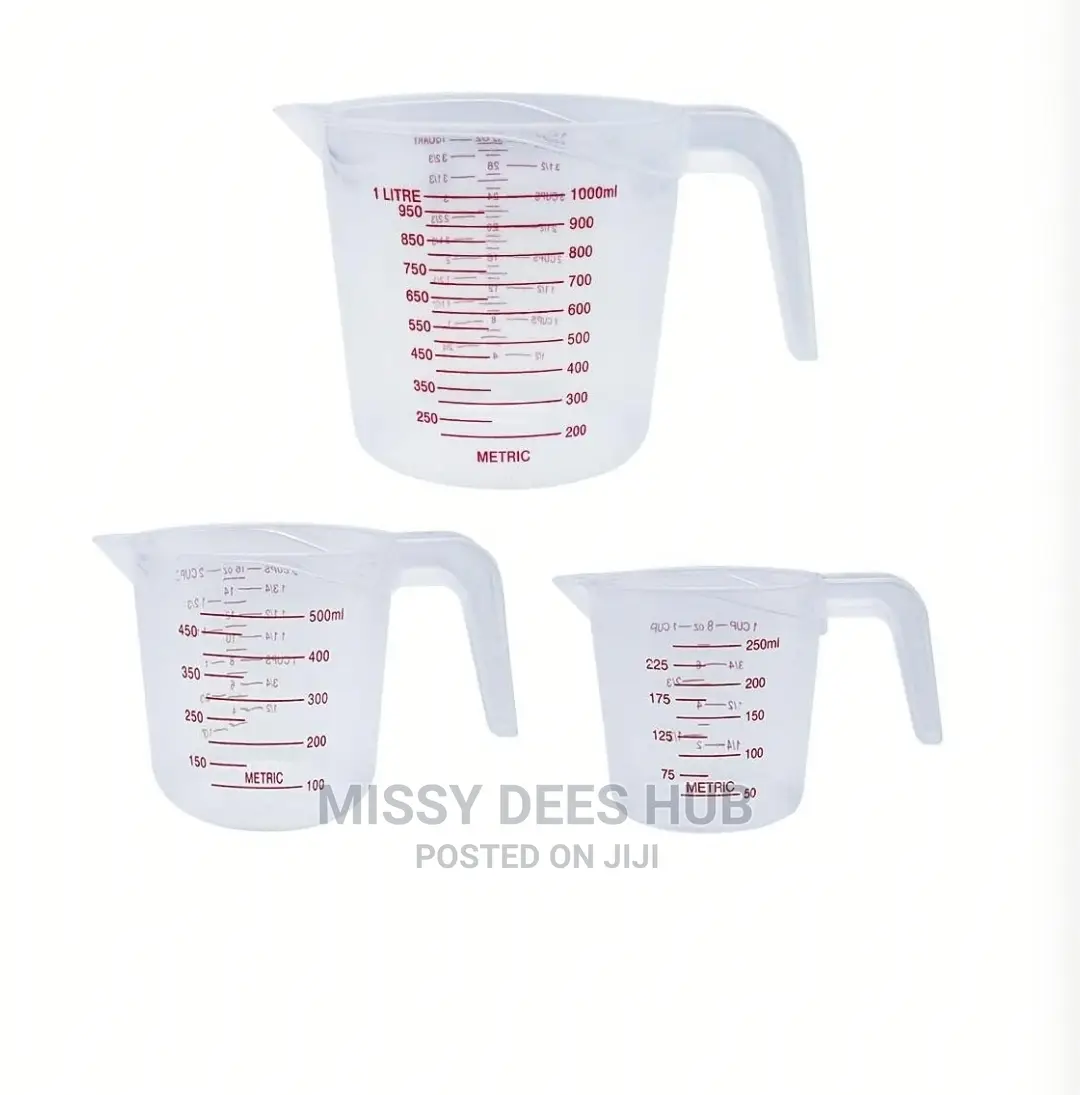 3pcs Plastic Measuring Cups Set