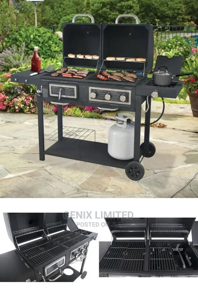 Barbecue Gas Grill With Side Burner