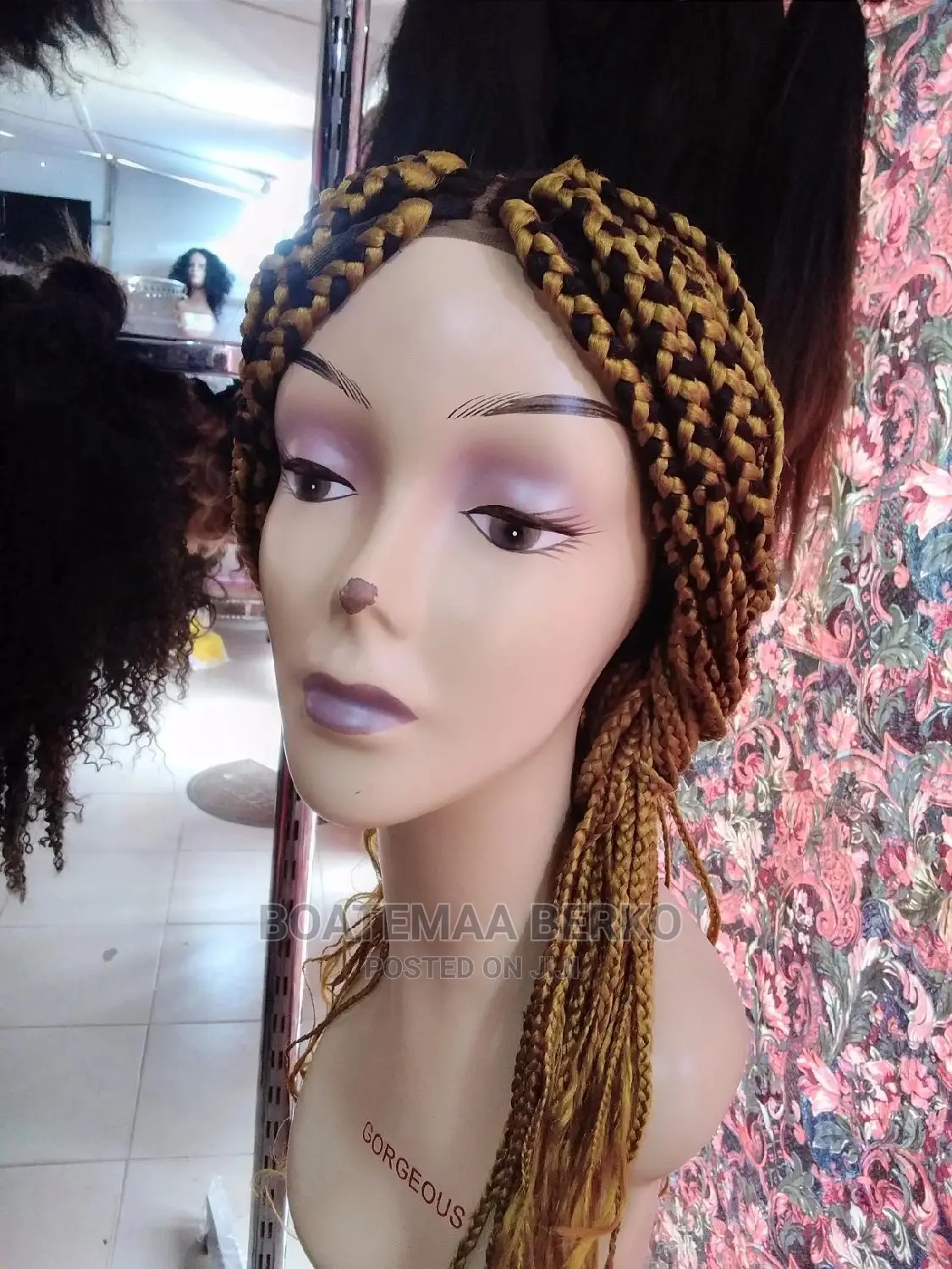 Gold Blonde Braided Wig Cap