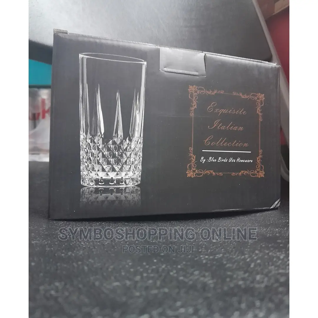 Blue Birds Homeware Crystal Drinking Glass 6pcs Set