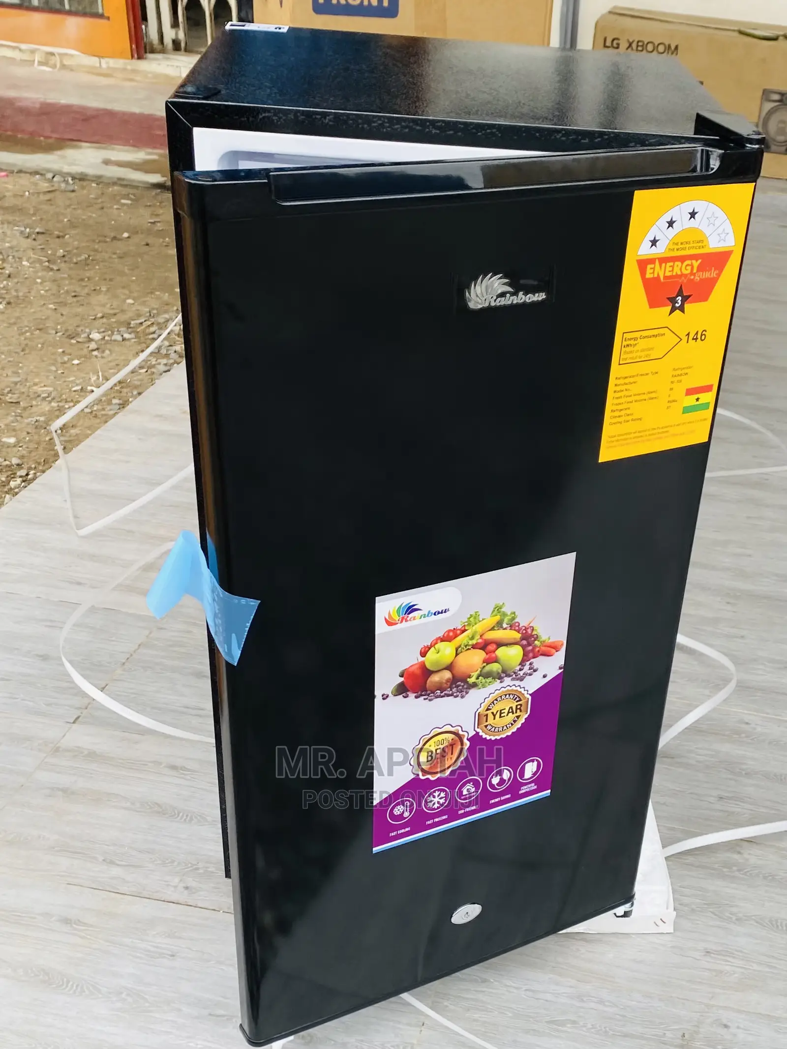 Fresh in Box 93ltr Rainbow Single Door Refrigerator,RF-108,