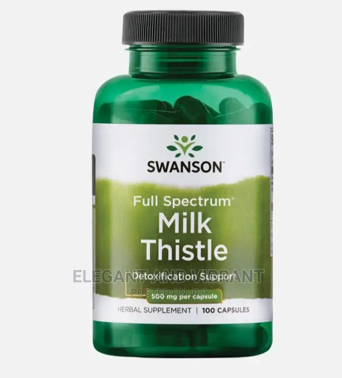Swanson Milk Thistle Seed Capsules, 500 Mg, 100 Count