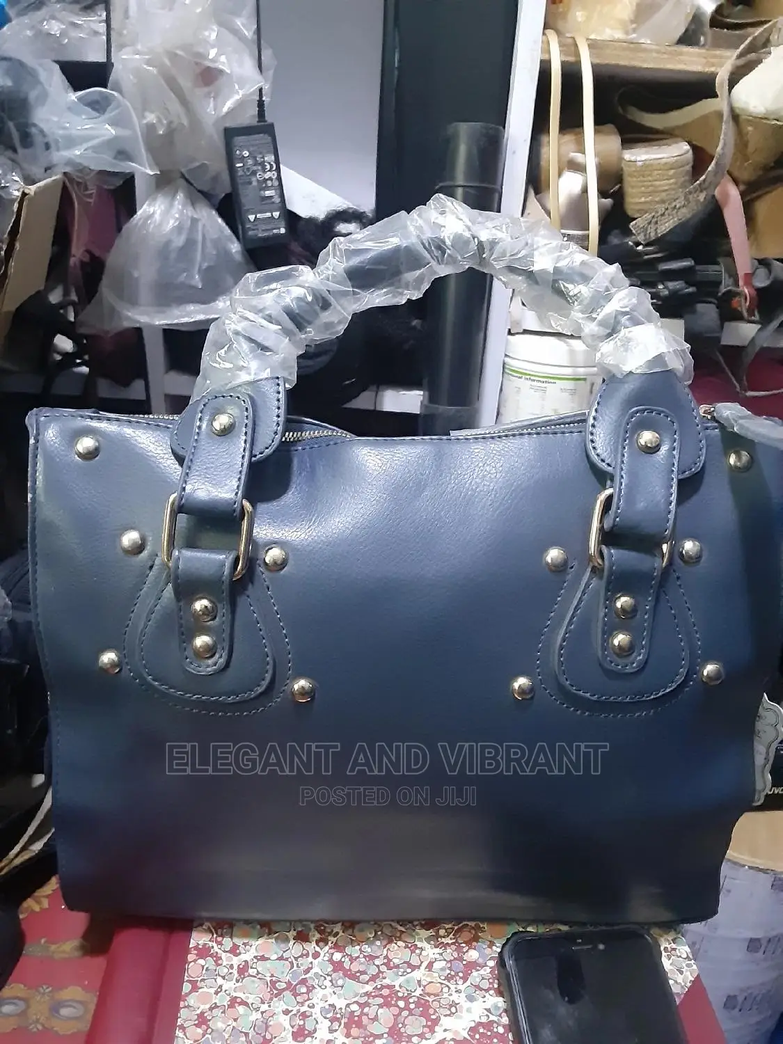 Brand New Dark Blue Leather Bag From UK