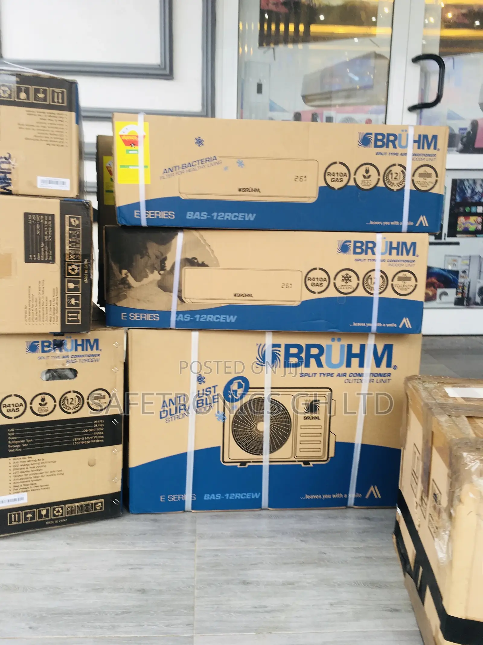 Auto Restart Bruhm 1.5hp Split Airconditioner Gas