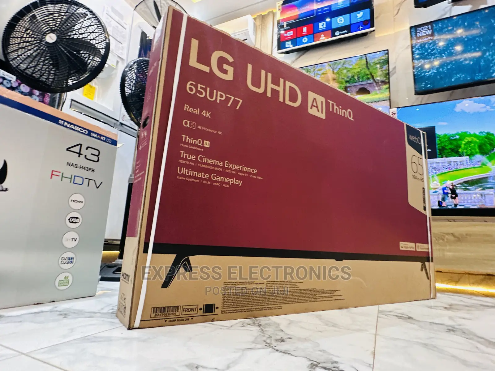 Adorable  Black UHD Smart 65”Up77 Lg
