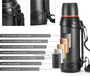 Insulated Water Jug Classic Vacuum Bottle With Plastic Cup
