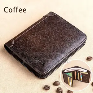 Genuine Leather Wallet for Men Rfid Vintage Multi Function