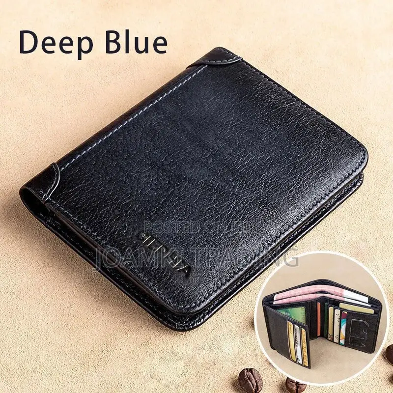Genuine Leather Wallet for Men Rfid Vintage Multi Function