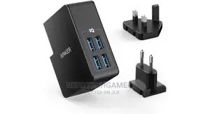 Anker Powerport 4 Lite Interchangeable EU And UK Plugs – Bla