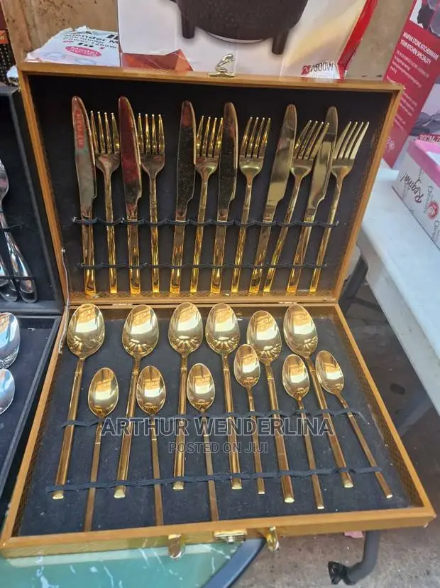 Purely Gold Cutlery Set 24 Pieces.Quality