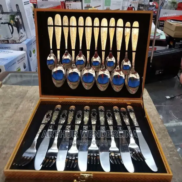Purely Gold Cutlery Set 24 Pieces.Quality
