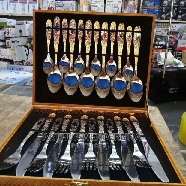 Purely Gold Cutlery Set 24 Pieces.Quality