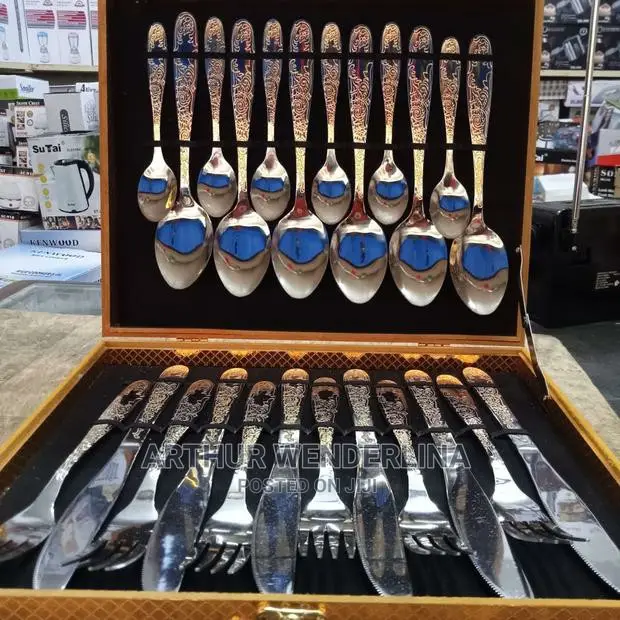Purely Gold Cutlery Set 24 Pieces.Quality