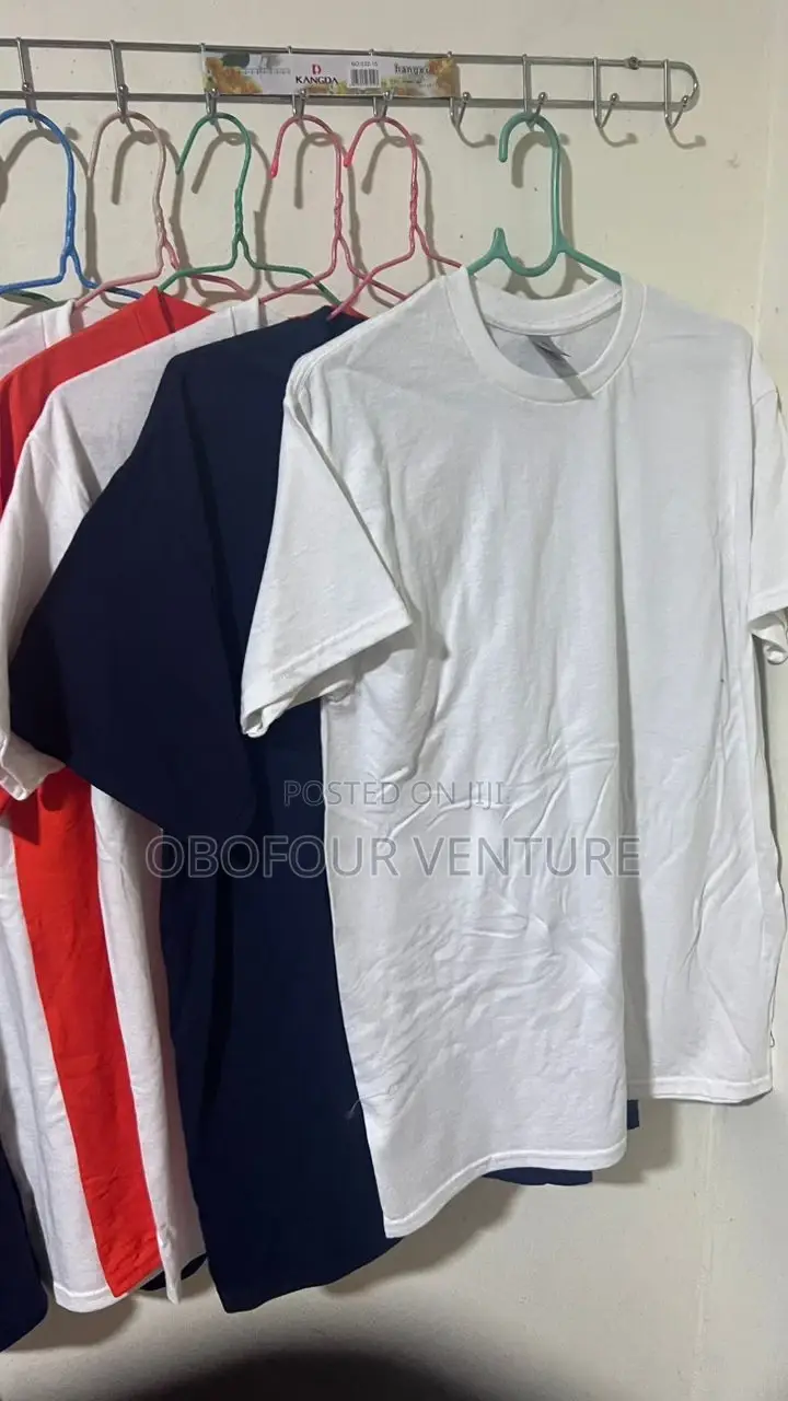 Cotton Plain Round Neck From USA 