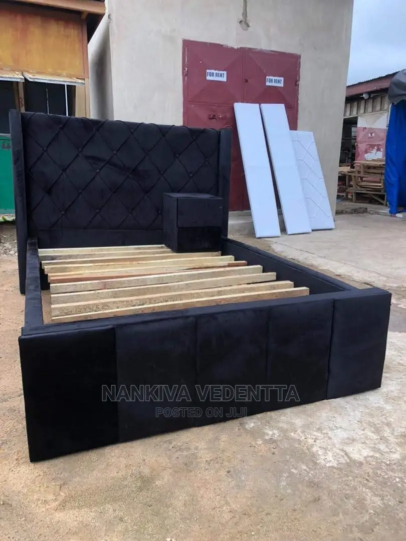 Double Bed Frame With Side Drawer