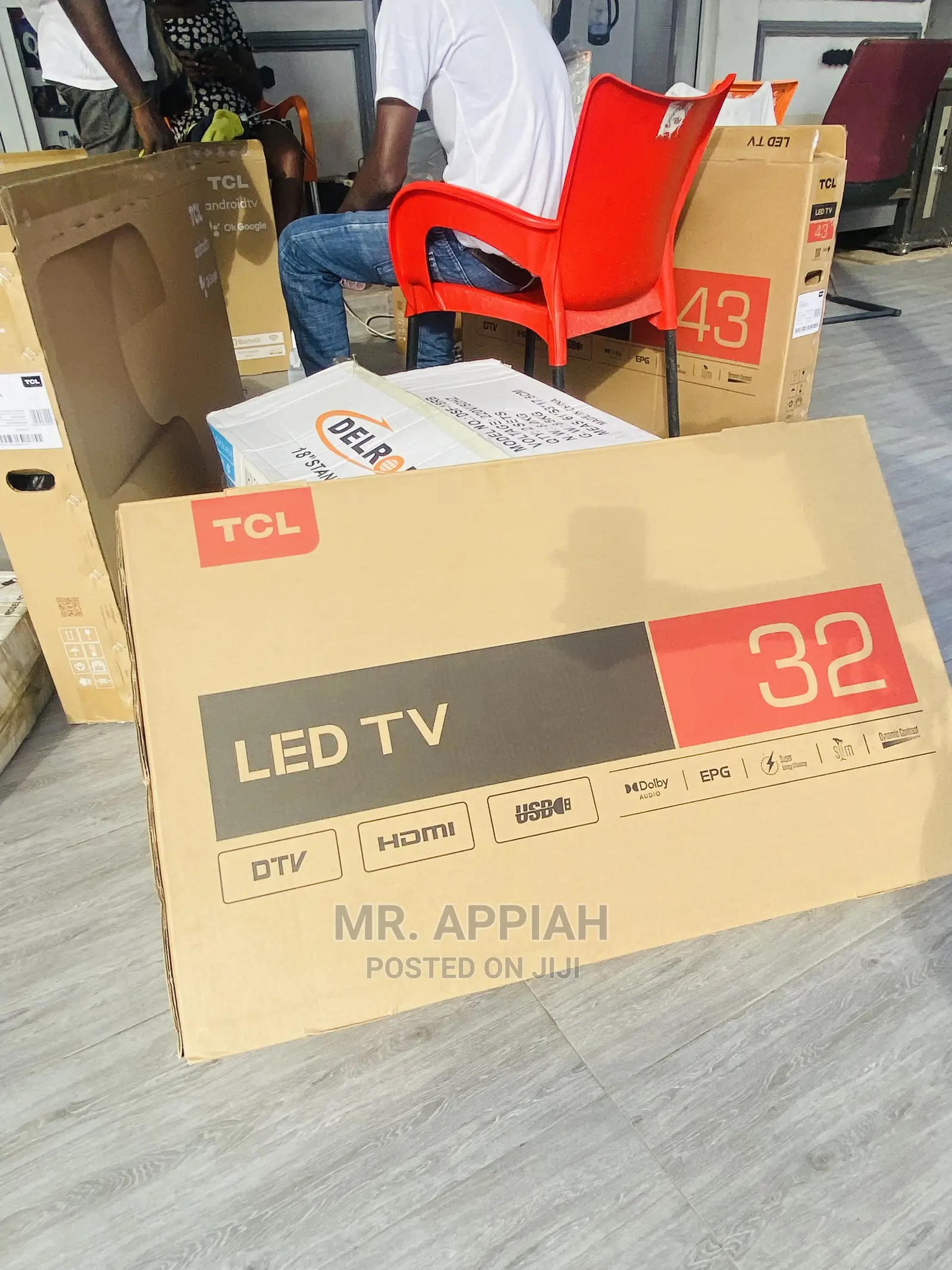 Extremely Quality TCL HD LED Tv Available(Black)