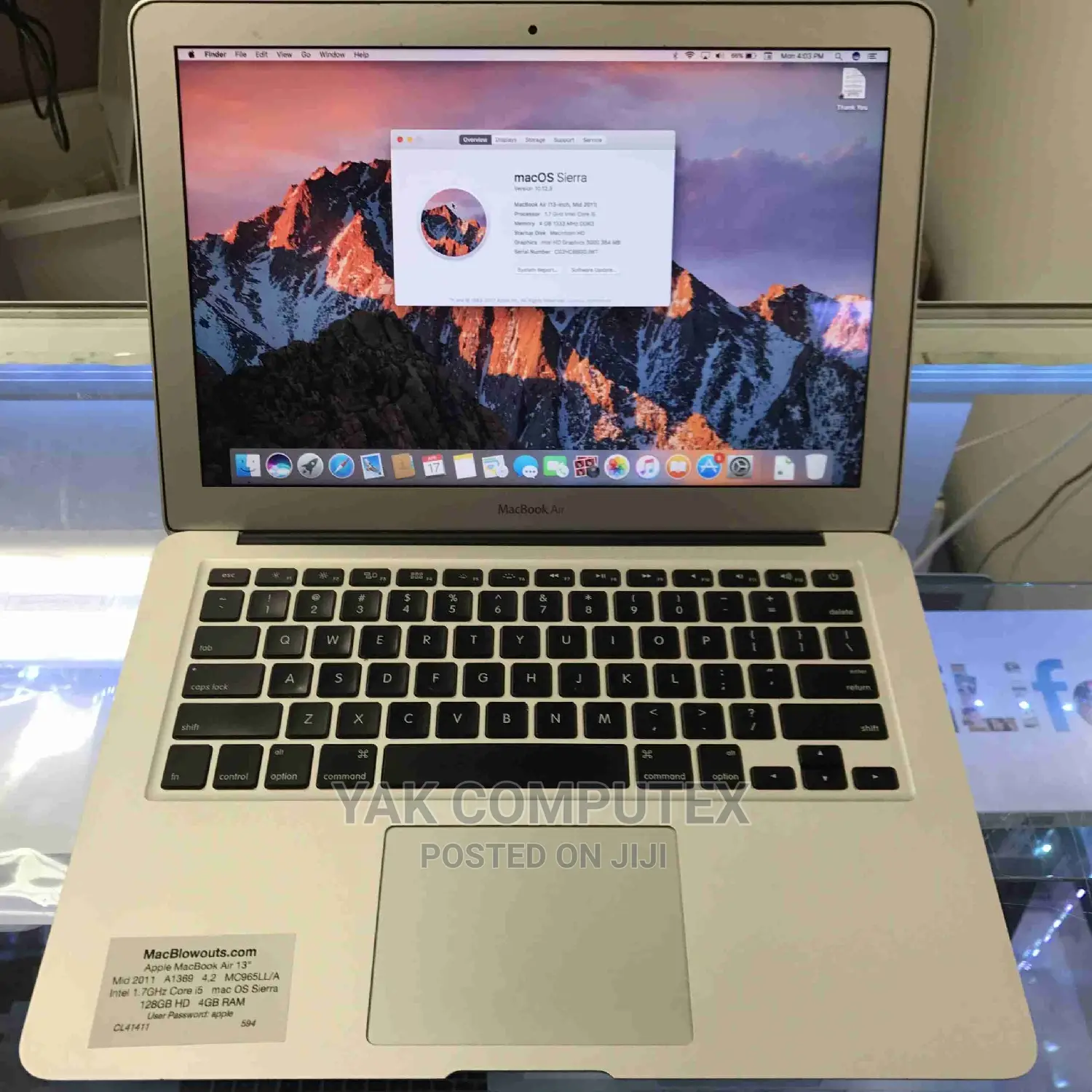 Laptop Apple MacBook Air 2014 4GB Intel Core I5 SSD 500GB