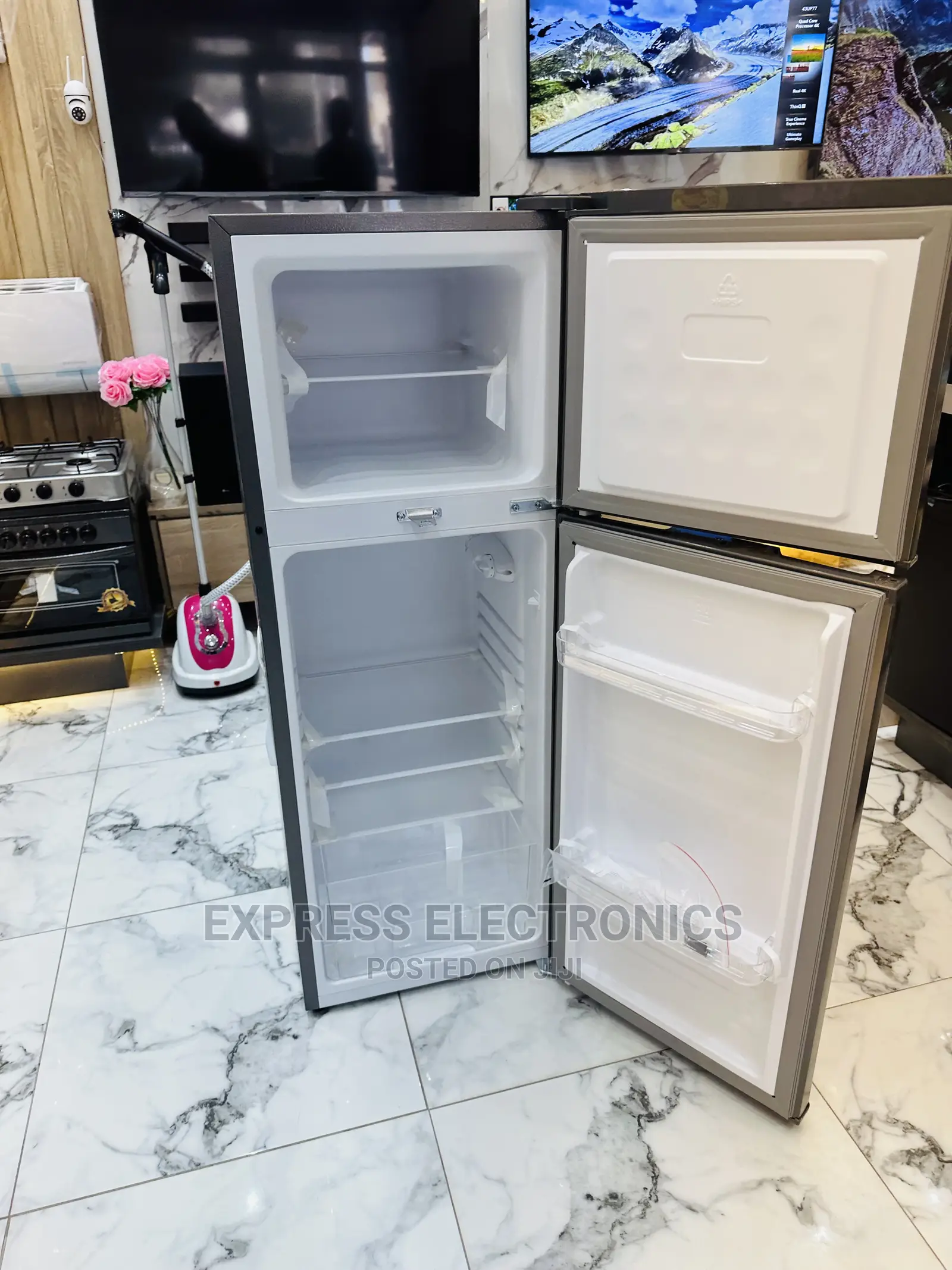 Eco Friendly Sleek Grey Zara 20BF Top Freezer Fridge