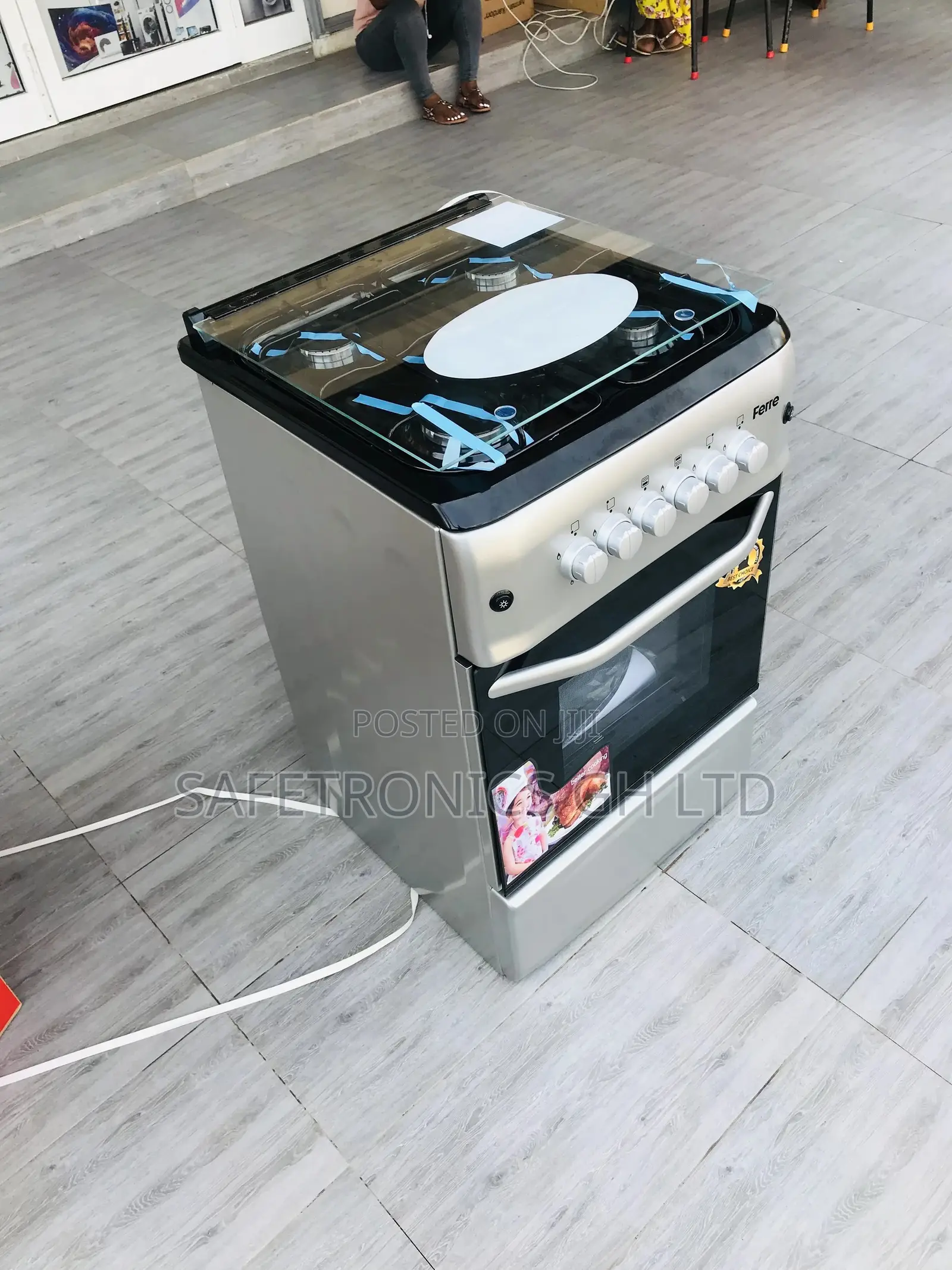 Durable Cooker 4 Gas Burner 50x55 Ferre Oven Grill 