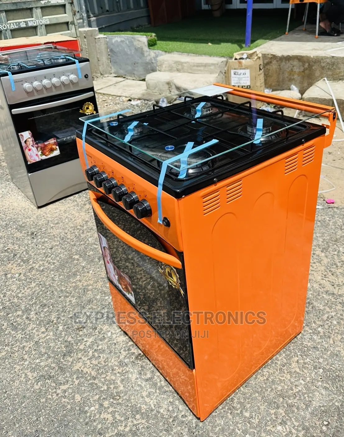 Cute 🥰 Orange Gas Cooker Oven 4burner Stove