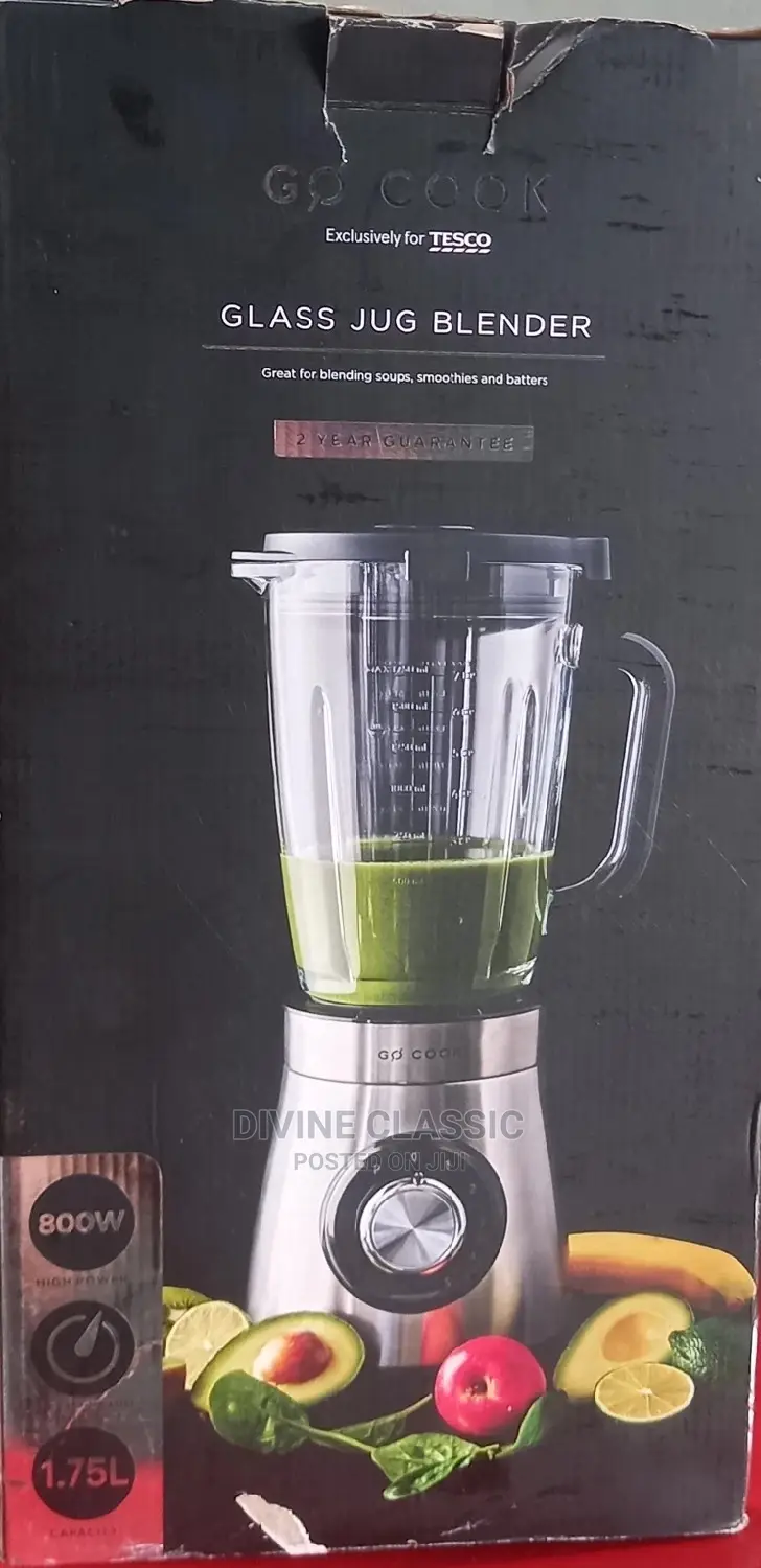 5speed Levels Tesco Go Cook Glass Jug Blender(1.75lit)