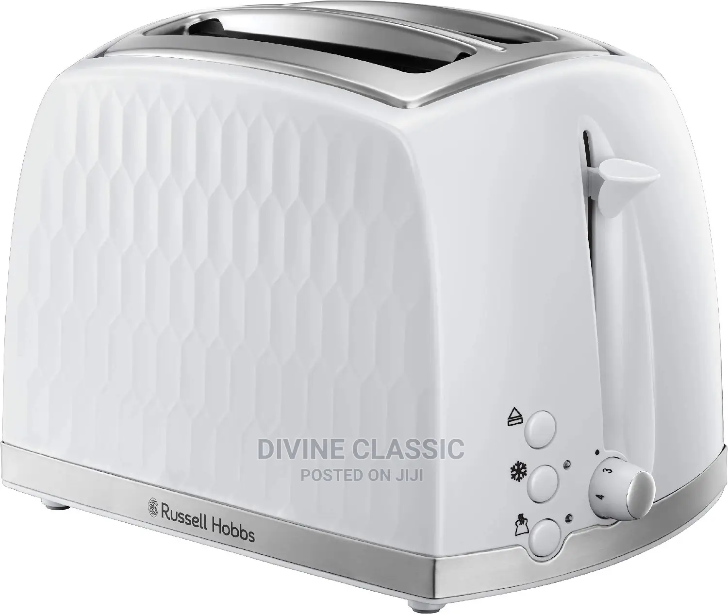 Russell Hobbs Honeycomb White Toaster