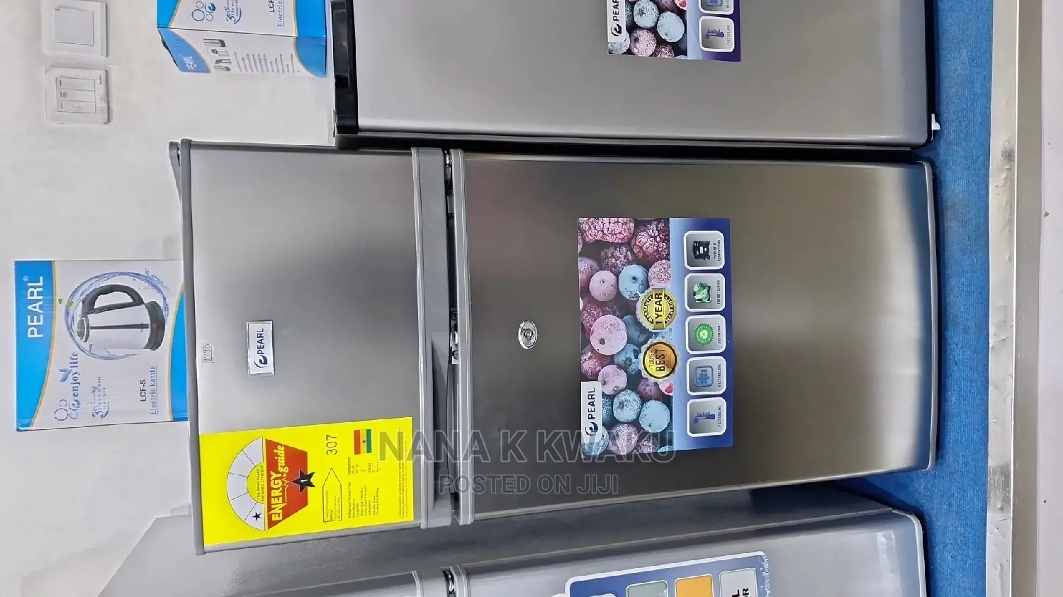 16t New Pearl Double Door Fridge With Top Freezer