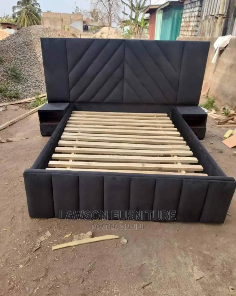 Double Bed With Side Drawers