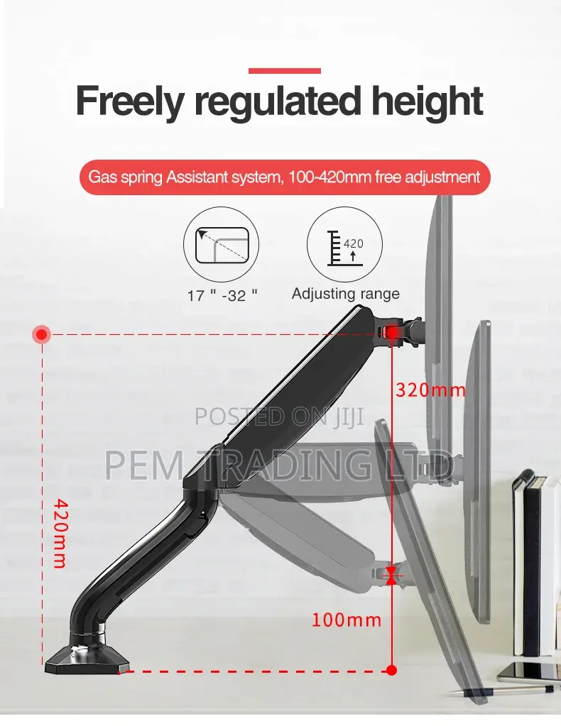 VESA DS90 Fully Adjustable Monitor Mount.