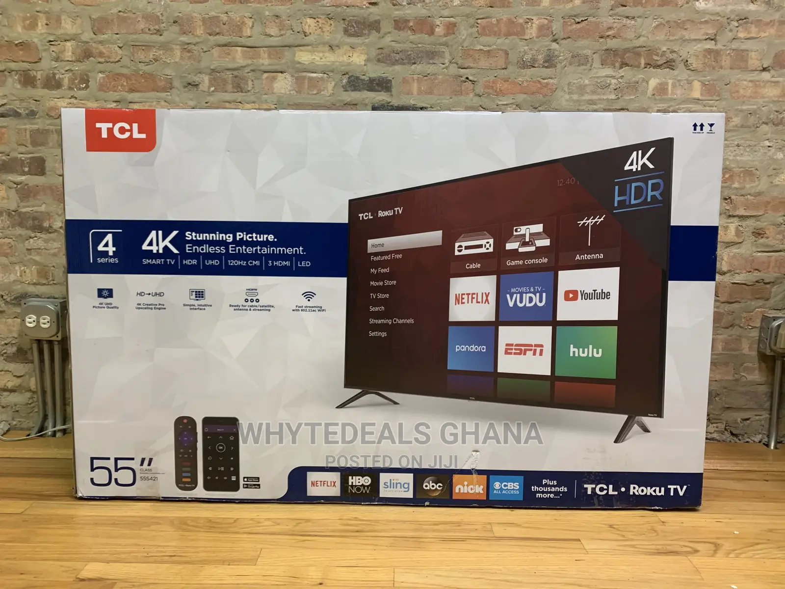 55” HDR Uhd Smart TCL Roku Bluetooth LED TV Netflix 2023