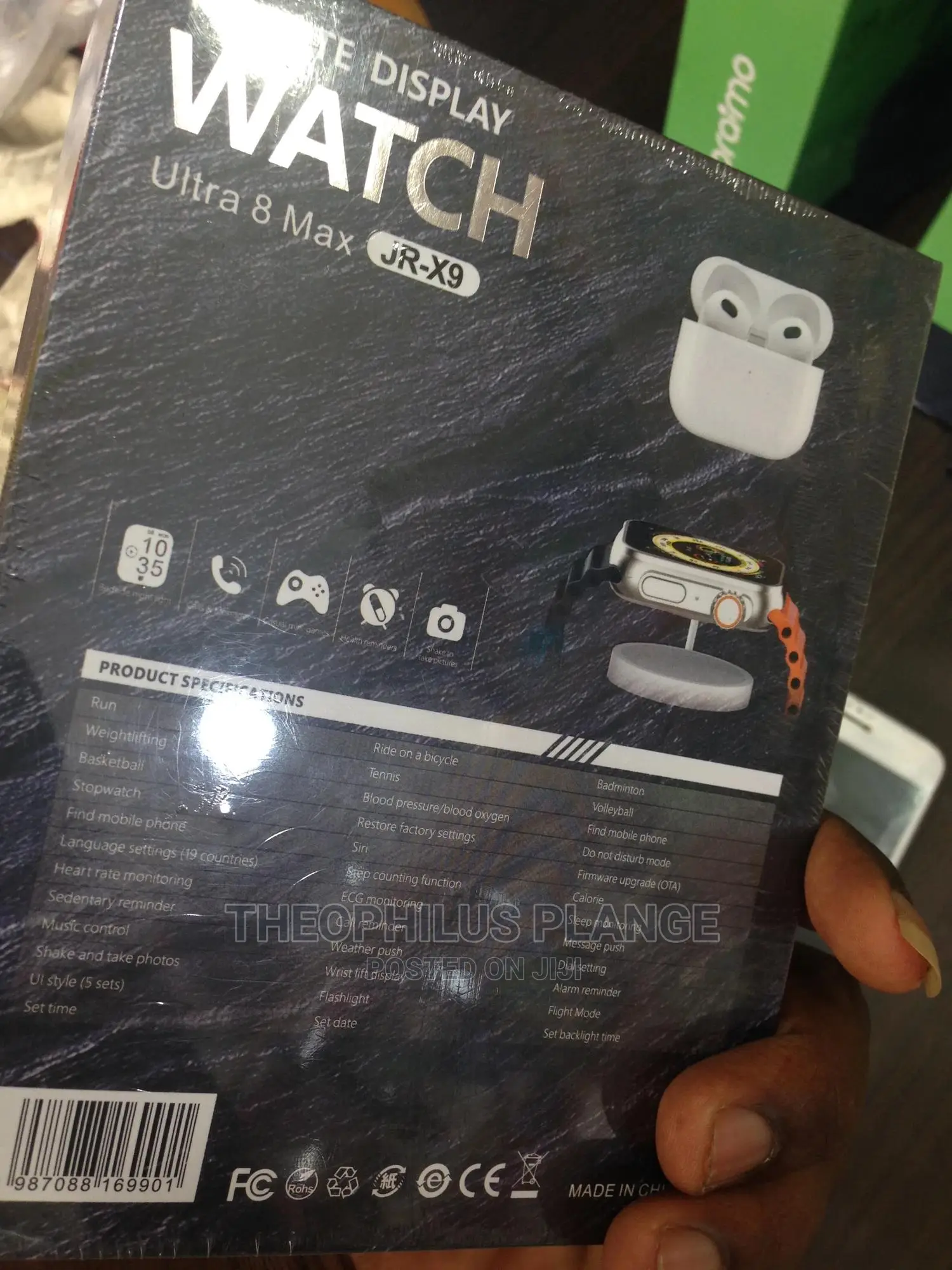Ultra 8 Max Smart Watch. With Free Airpods.