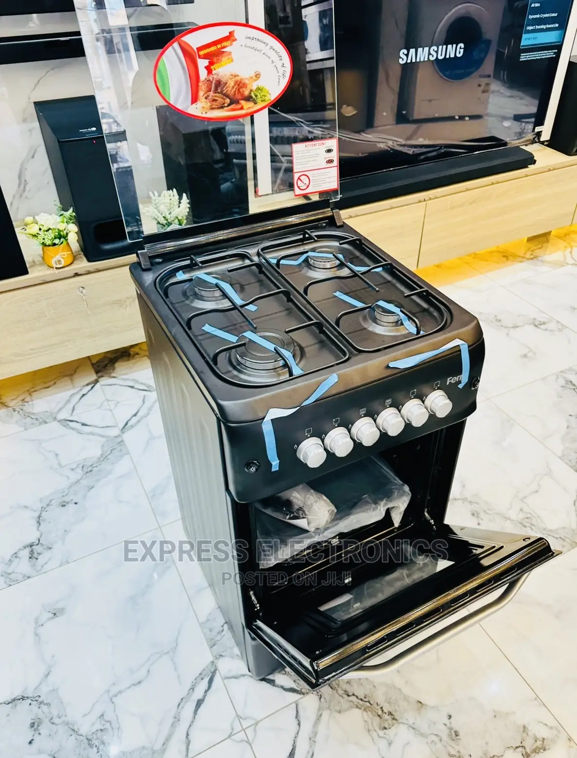 Home of Quality Gas Cooker Ferre Black 50/55 4burner