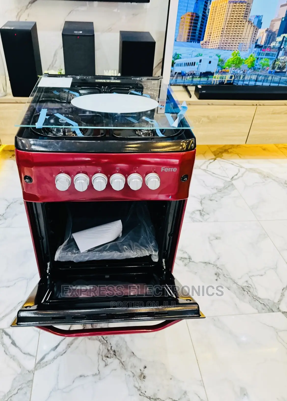 Red Ferre Home of Electronics Gas Cooker Oven 4b 50/55