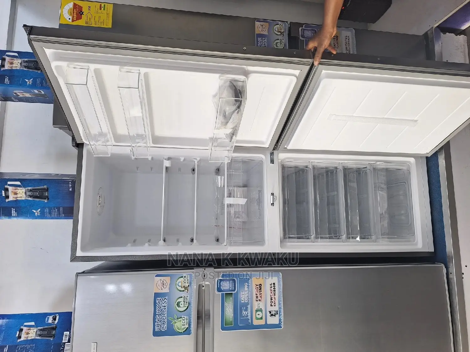 4 Freezer Side_nasco Nasd2-30 Double Door Fridge