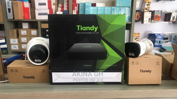 Tiandy 2mp Ip Full Color Audio CCTV Camera 4ch Set Kit 2