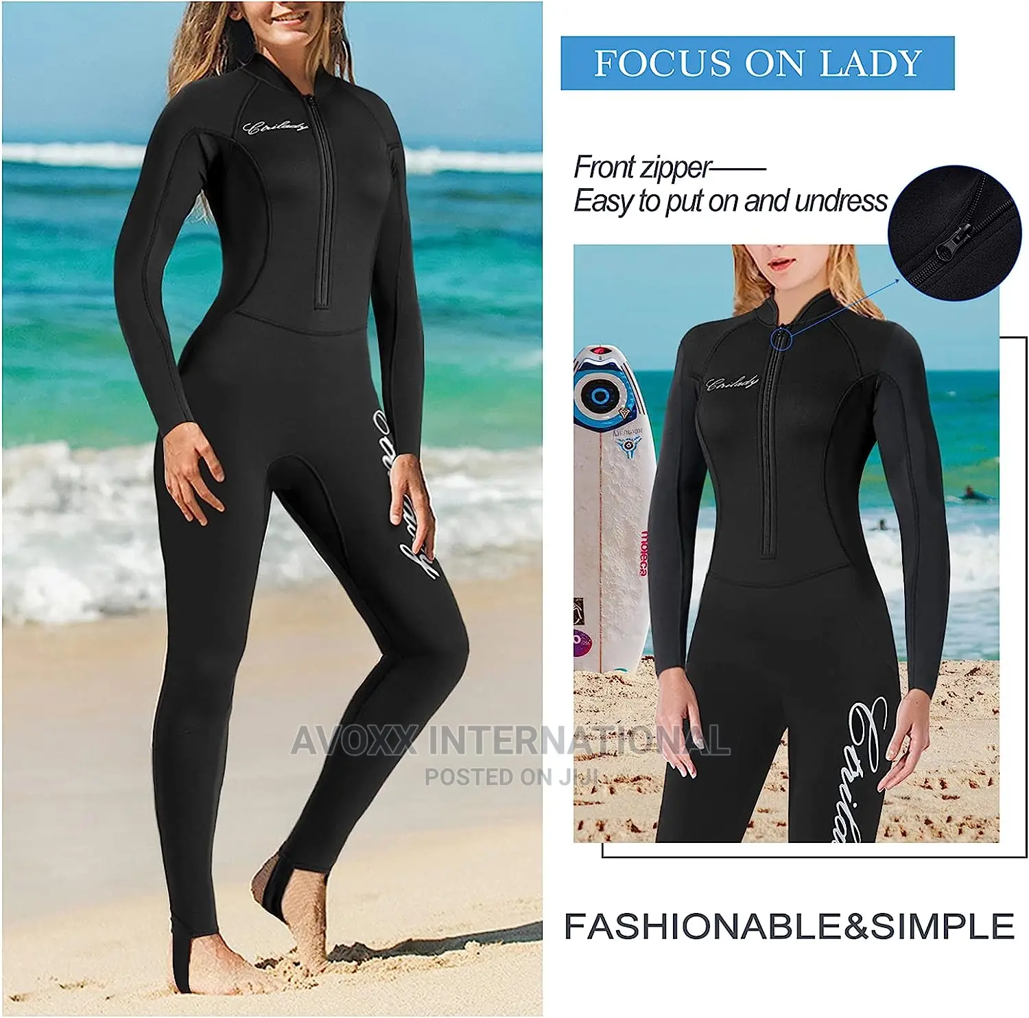 Ctrilady Wetsuit Women 1.5mm Neoprene Full Wetsuit/Xx Large