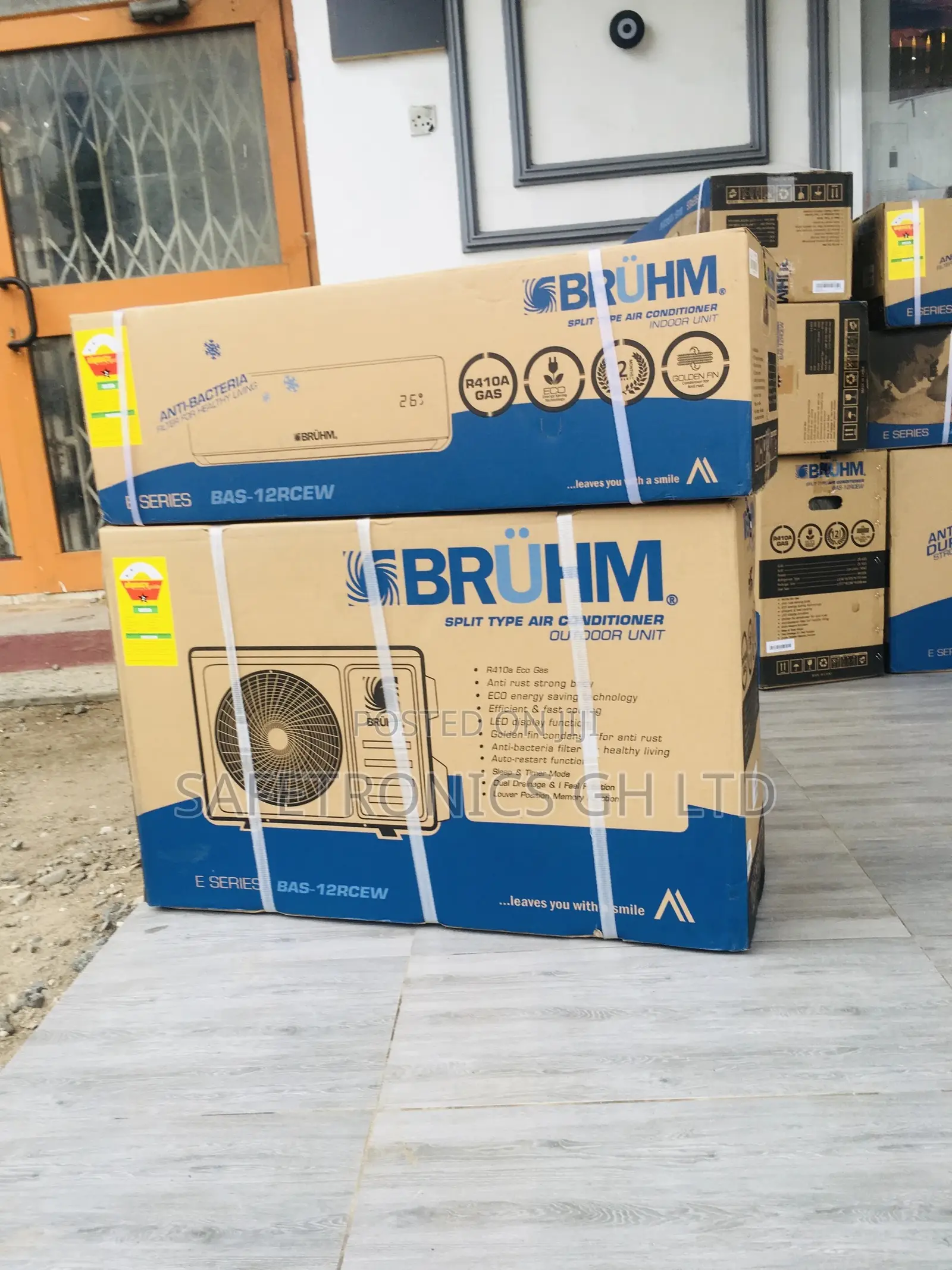 R410 Gas Ebergy Saving Split Airconditioner Bruhm 1.5hp