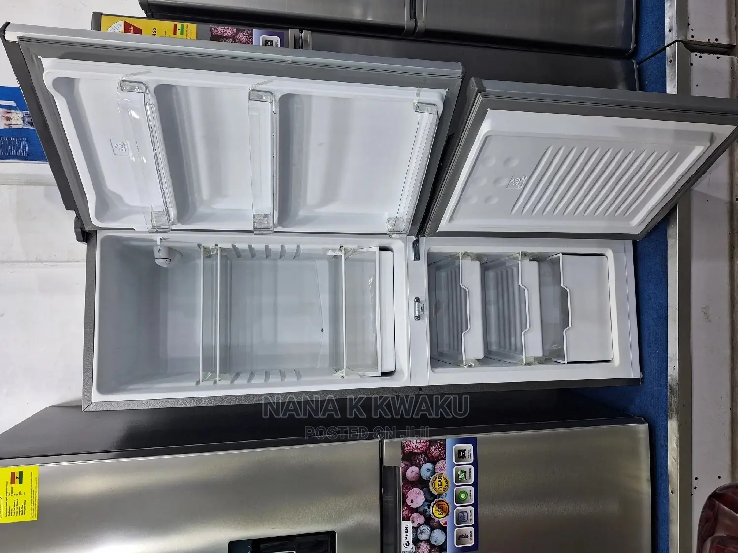 N2-24 Nasco Nasd2-24 Double Door Fridge With Bottom Freezer