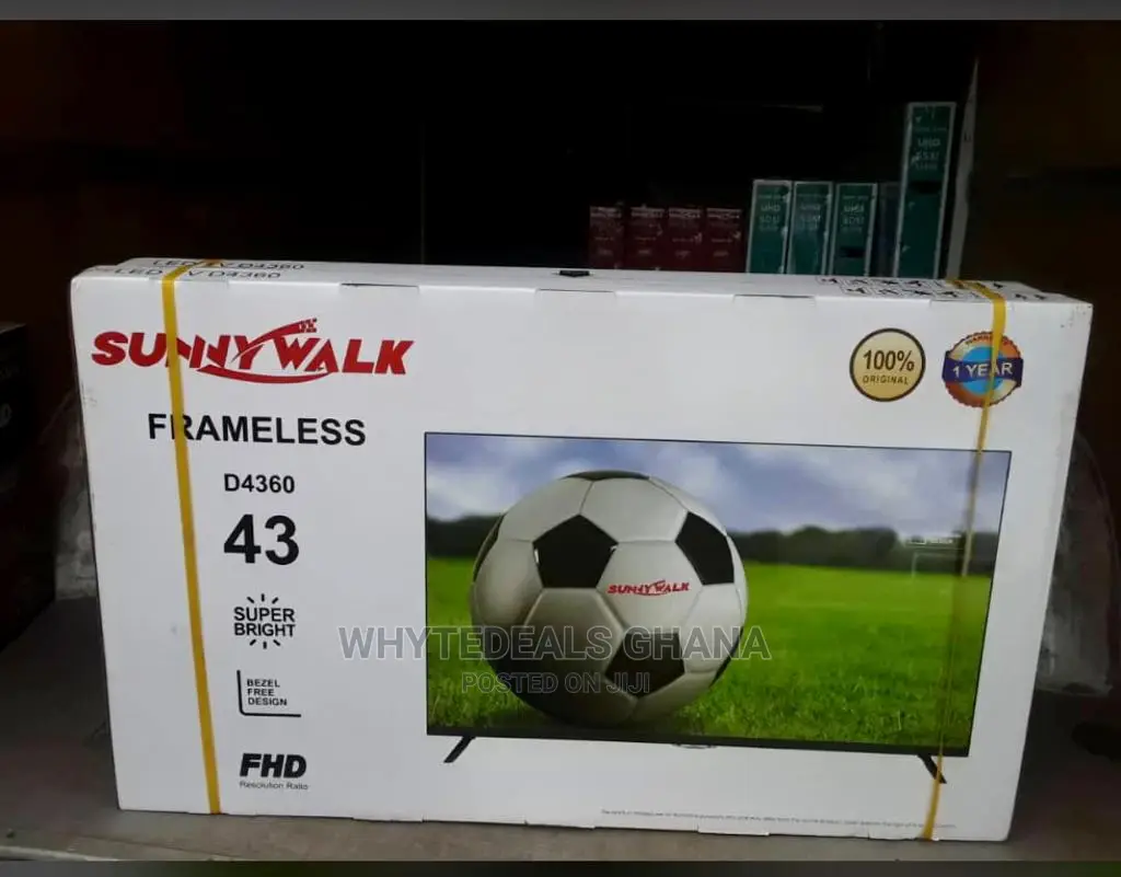 Sunnywalk 43" Full Hd Led Tv| In-built Decoder| Satellite| Usb| Hdmi