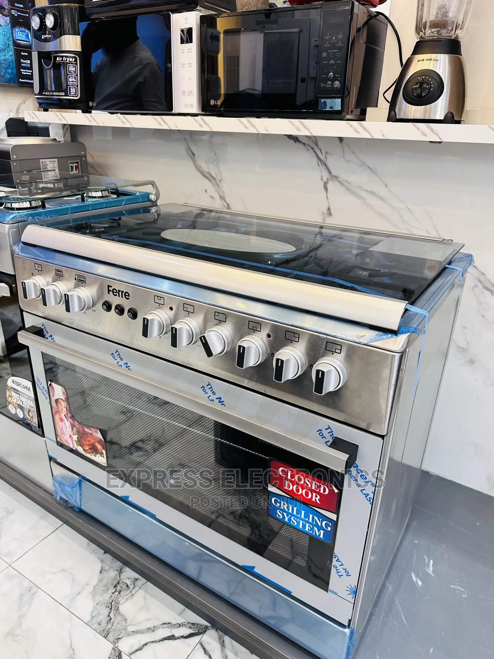 Free Standing Sleek 2-4 Stove Cooker Oven Rotisserie