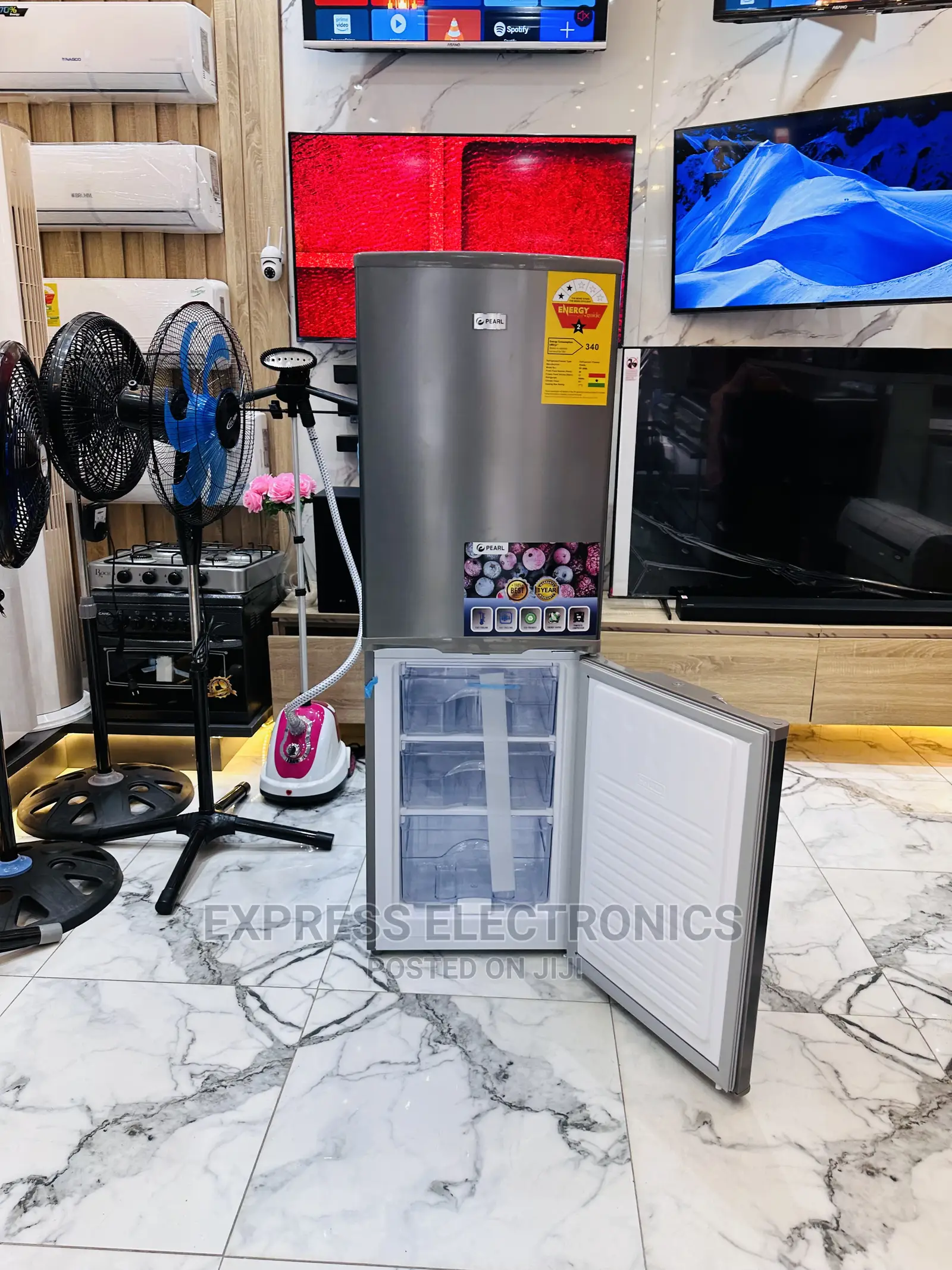 Powerful Compressor Pearl Double Door PF-200B Fridge