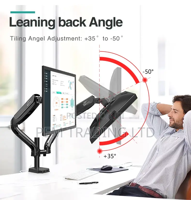 VESA Ds90-2 Dual Monitor Arm Bracket / Desk Mount