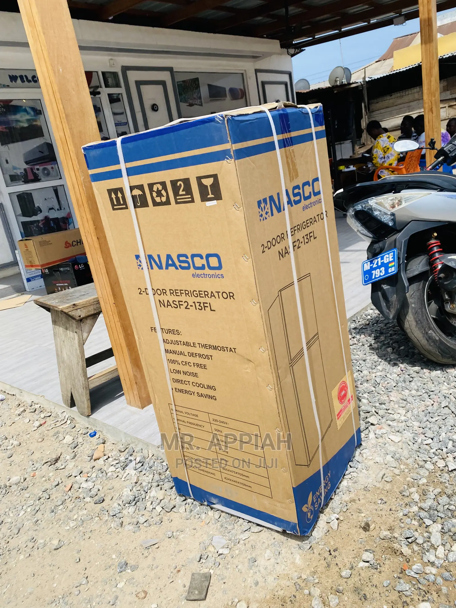 (Gray)Energy Saving Top Freezer Fridge(Nasco) Nasf2-13fl